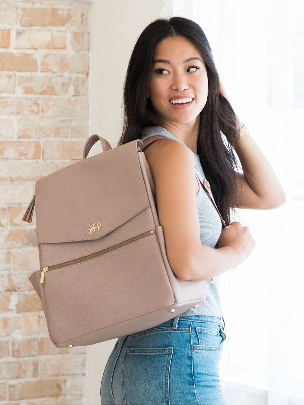 Freshly Picked Classic Diaper bag backpack BNWT in “Fig”
